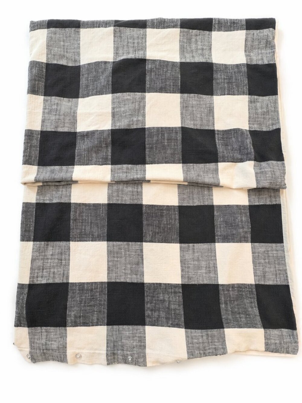 Pottery Barn Bryce Buffalo Check Duvet Cover Gray/Charcoal Full/Queen Size